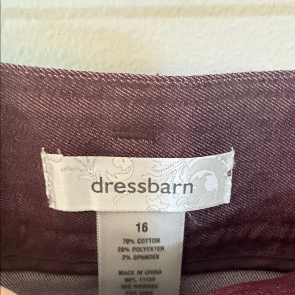 Dressbarn Deep Burgundy Pencil Skirt - Picture 2 of 7